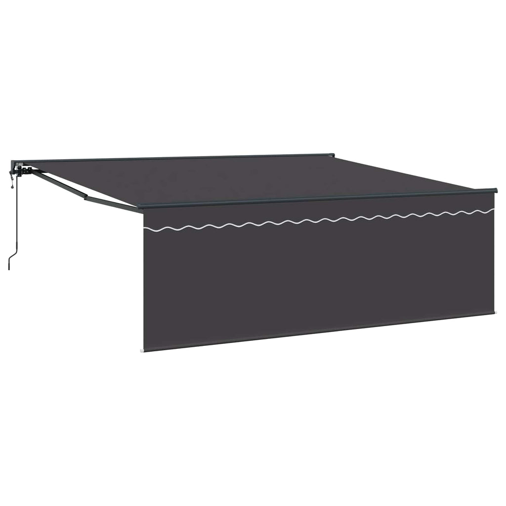 vidaXL Rama markizy Żółty i Biały 350 x 250 cm Poliester z powłoką PU