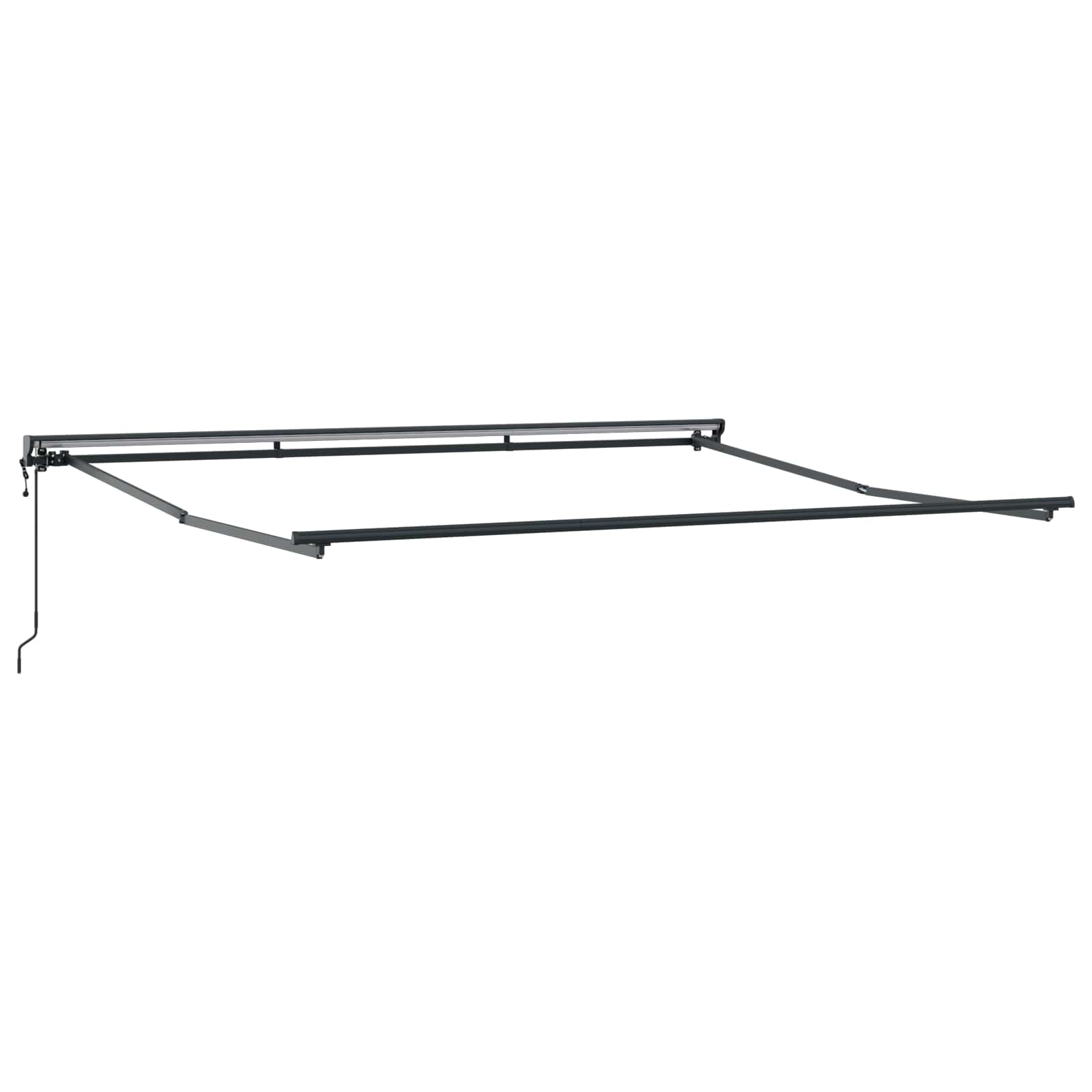 vidaXL Rama markizy Żółty i Biały 350 x 250 cm Poliester z powłoką PU