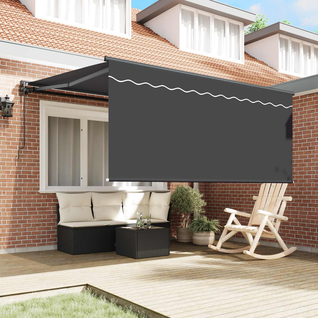 vidaXL Markiza zwijana Antracyt 350 x 250 cm Poliester i aluminium