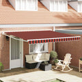 vidaXL Markiza Czerwony i Czarny 350 x 250 x 165 cm Poliester