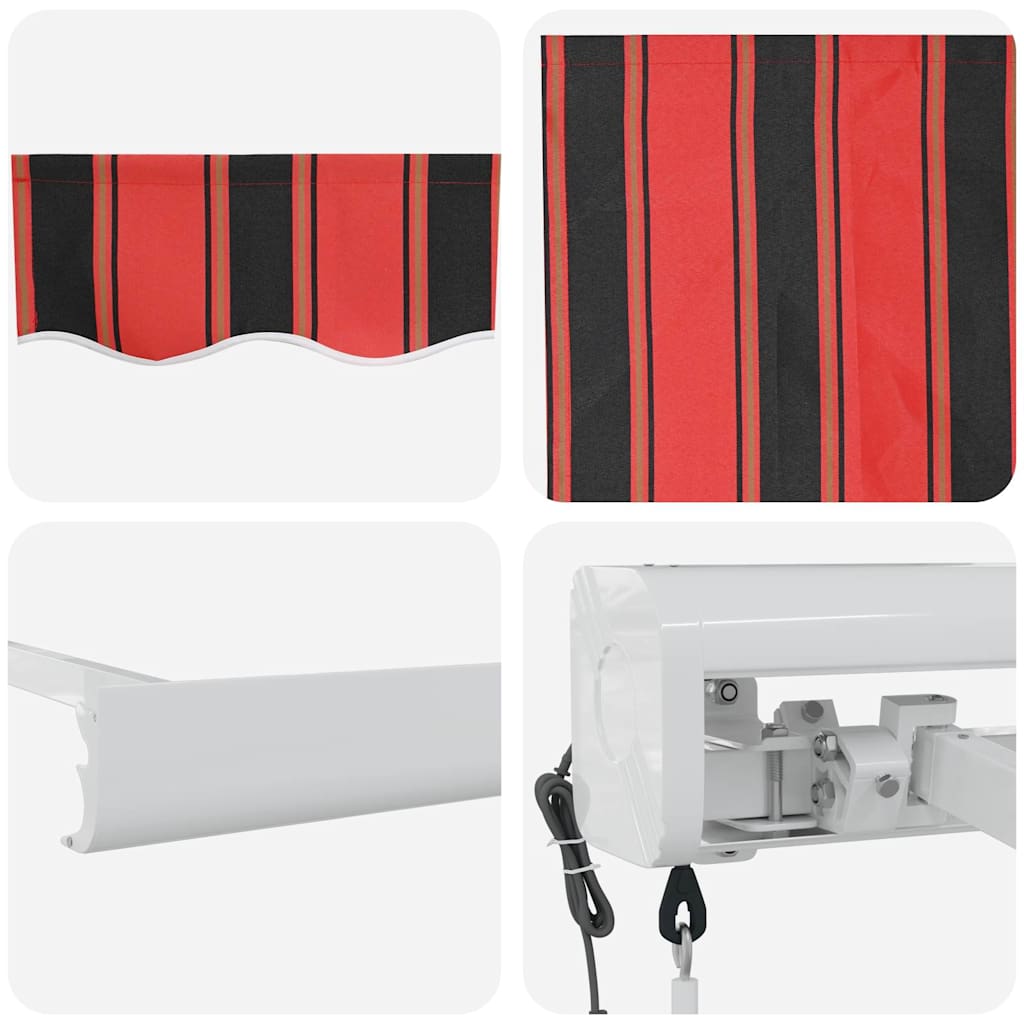 vidaXL Markiza wysuwana pomarańczowy i brązowy 350 x 250 cm