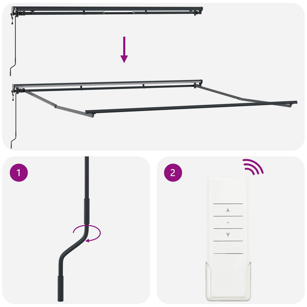 vidaXL Tkanina Zadaszenia pomarańczowy i brązowy 350 x 250 cm