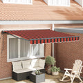 vidaXL Rama markizy Pomarańczowy i Czarny 350 x 250 cm