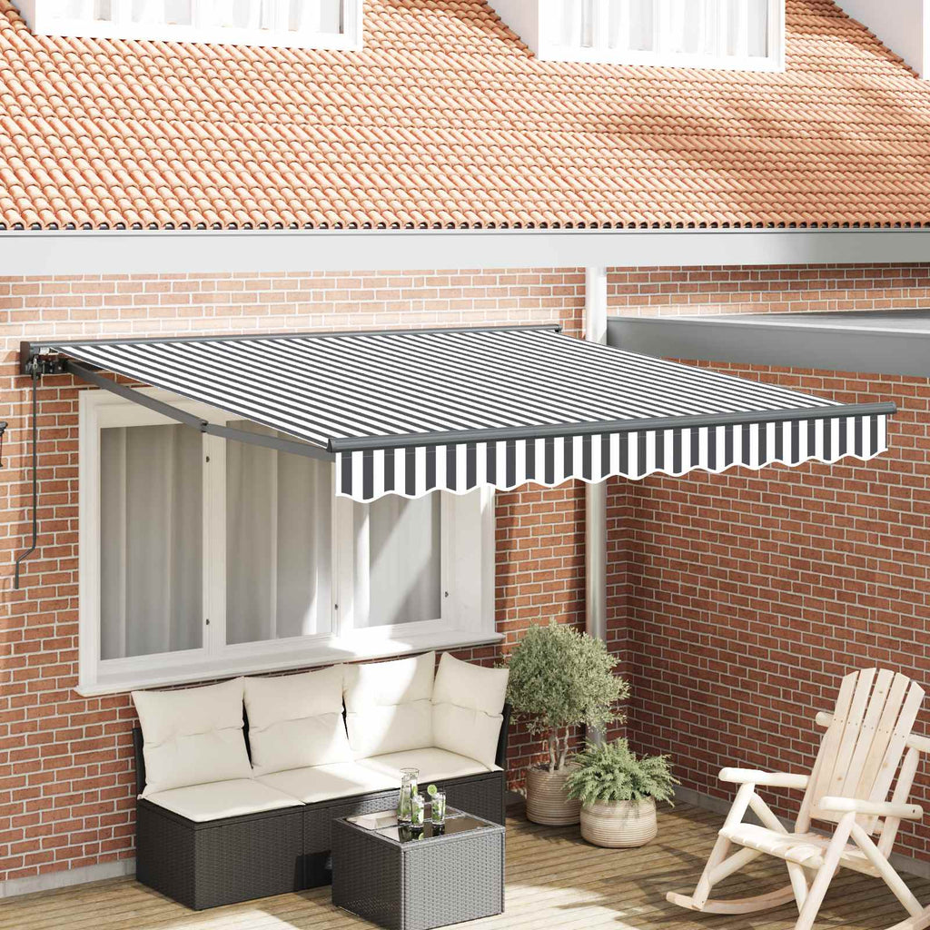 vidaXL Rama markizy Antracytowy i biały 350 x 250 cm