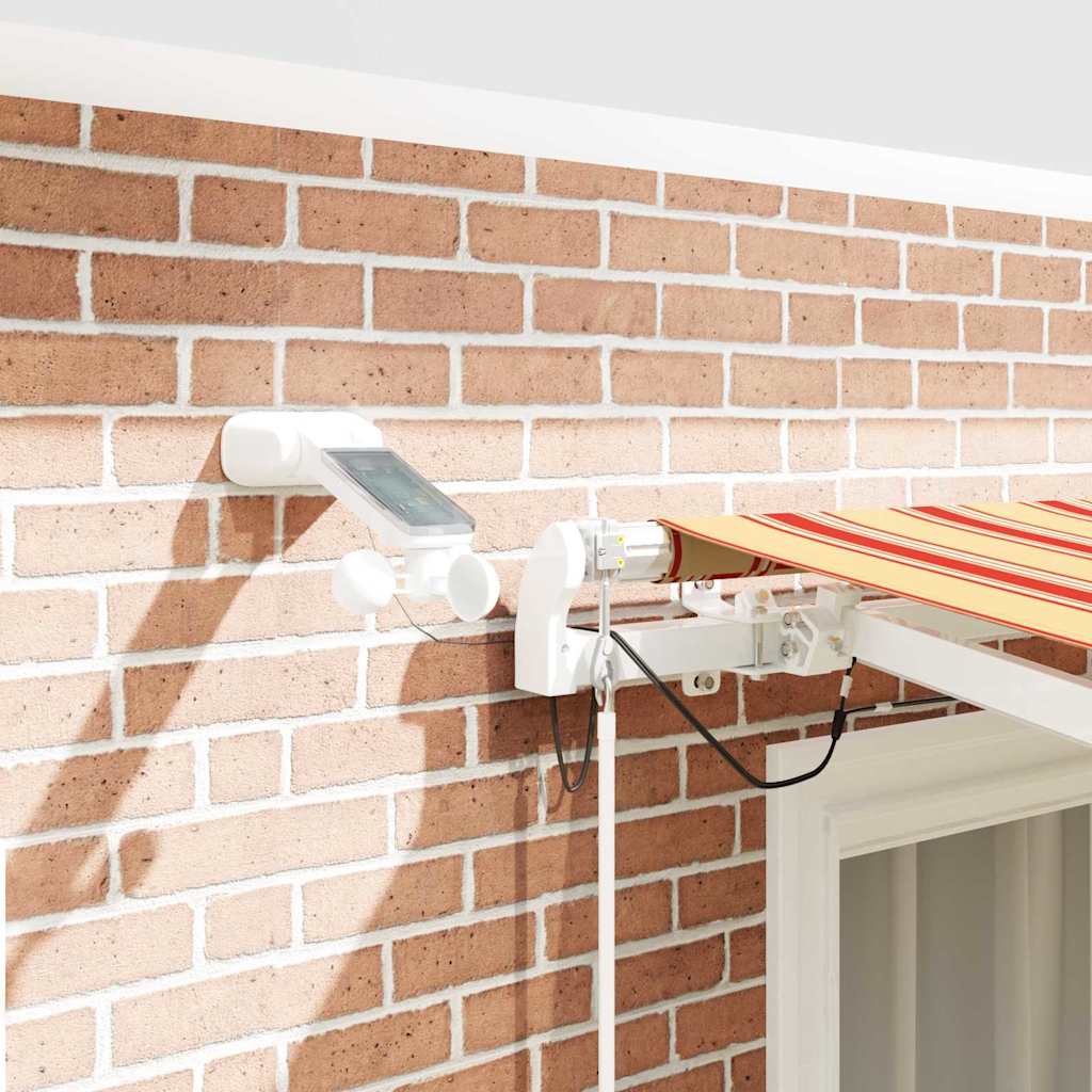 vidaXL Tkanina Zadaszenia Żółty i pomarańczowy 350 x 250 cm Poliester