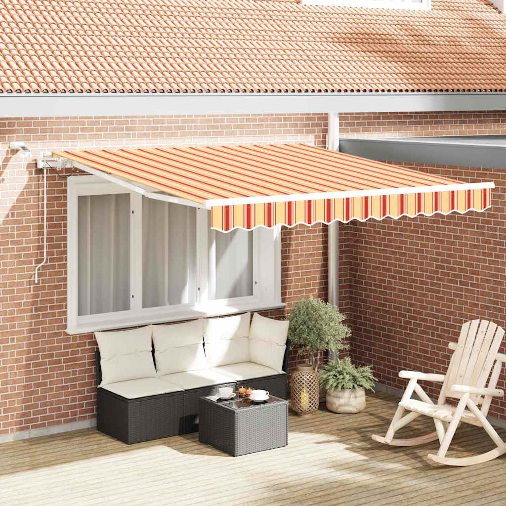 vidaXL Tkanina Zadaszenia Żółty i pomarańczowy 350 x 250 cm Poliester