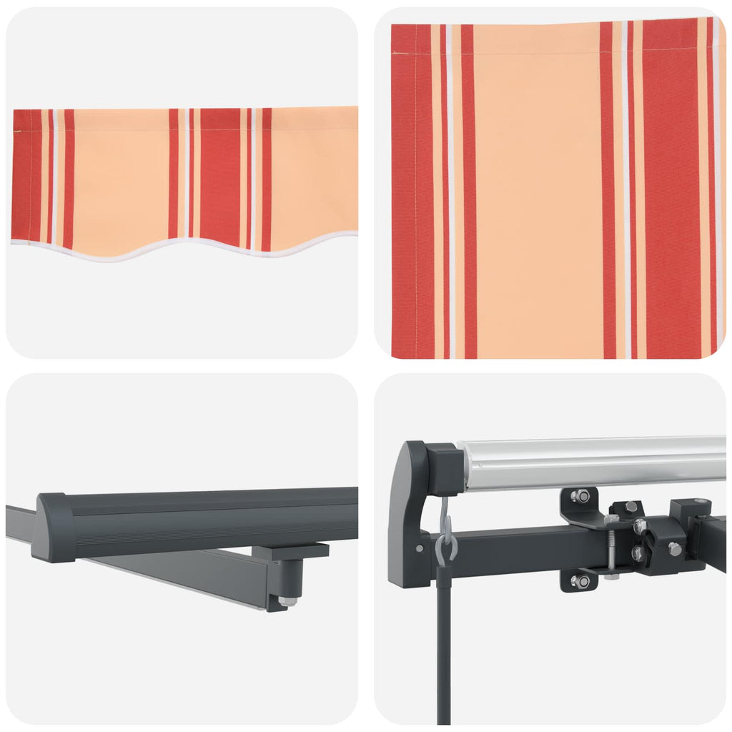 vidaXL Markiza wysuwana Żółty i pomarańczowy 350 x 250 cm