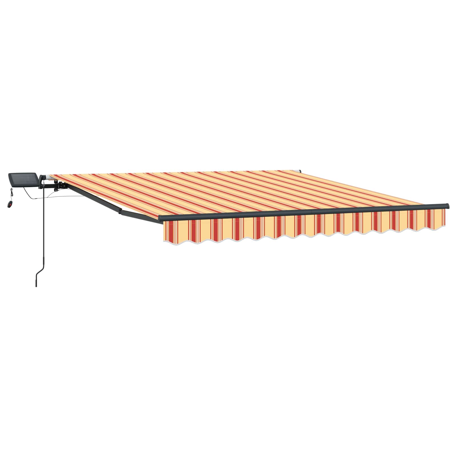 vidaXL Markiza wysuwana Żółty i pomarańczowy 350 x 250 cm