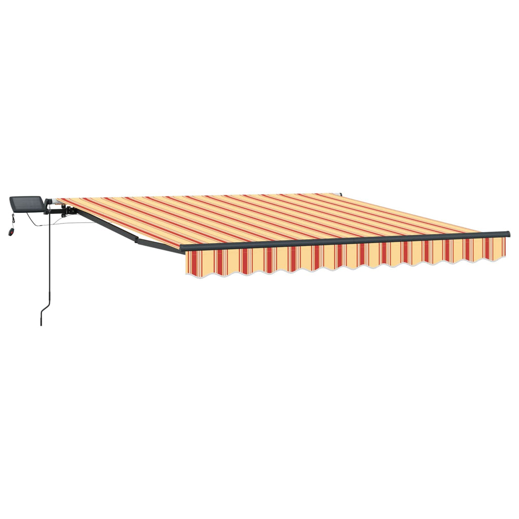 vidaXL Markiza wysuwana Żółty i pomarańczowy 350 x 250 cm