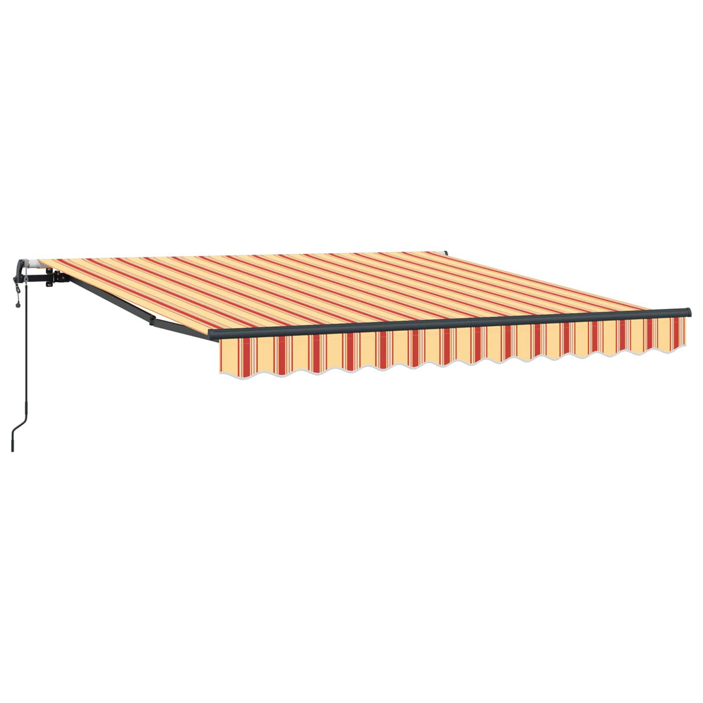 vidaXL Markiza wysuwana Żółty i pomarańczowy 350 x 250 cm