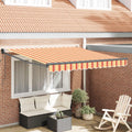 vidaXL Markiza Żółty i pomarańczowy 350 x 250 x 165 cm