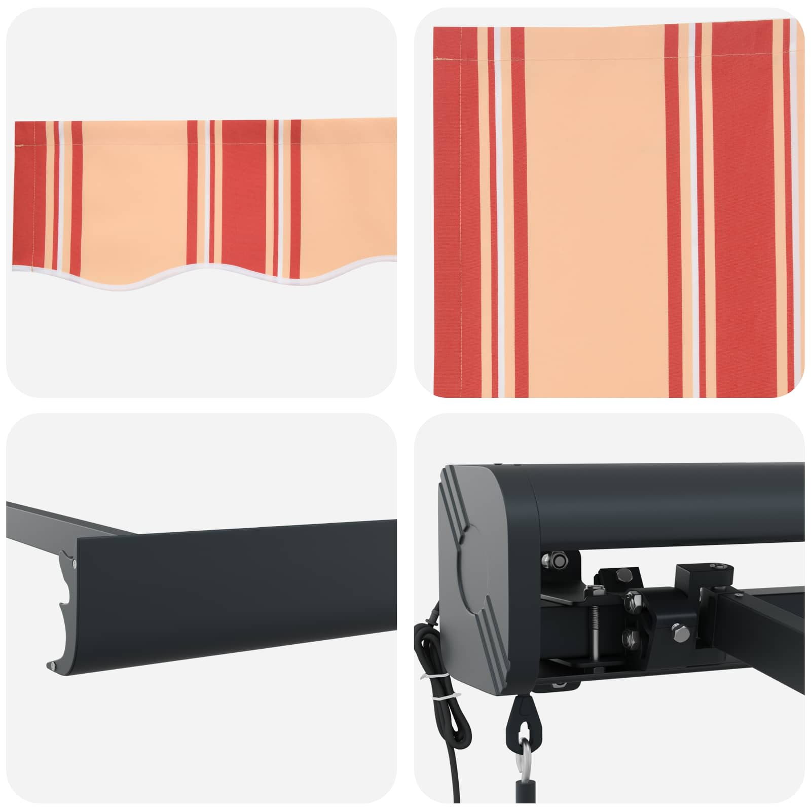 vidaXL Markiza Żółty i pomarańczowy 350 x 250 x 165 cm