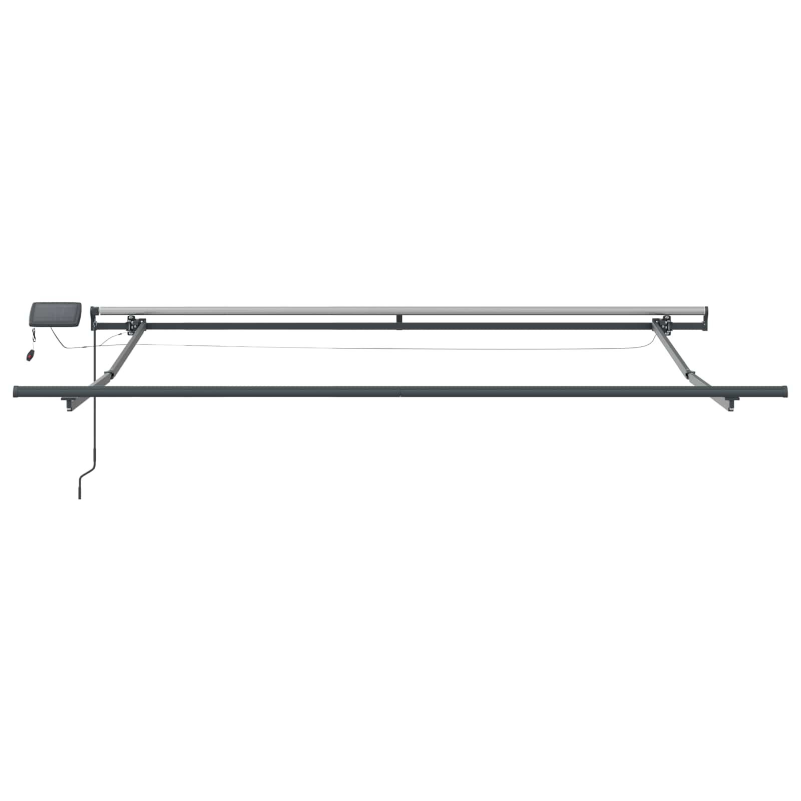 vidaXL Markiza wysuwana Czerwony i Biały 350 x 250 cm