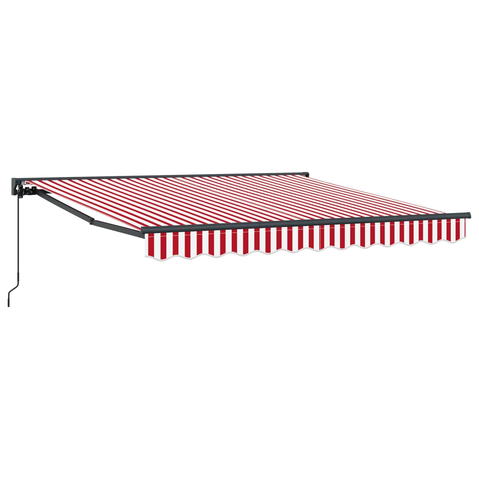vidaXL Rama markizy Czerwony i Biały 350 x 250 cm