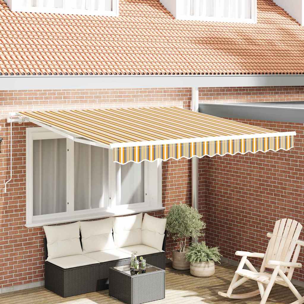 vidaXL Markiza wysuwana Wielokolorowe 350 x 250 cm