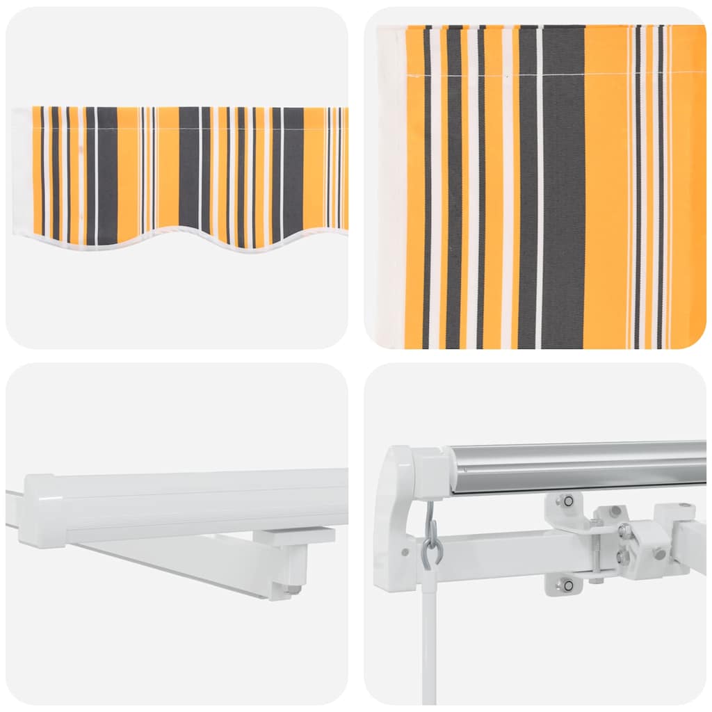 vidaXL Markiza zwijana Wielokolorowe 350 x 250 cm Tkanina i Stal
