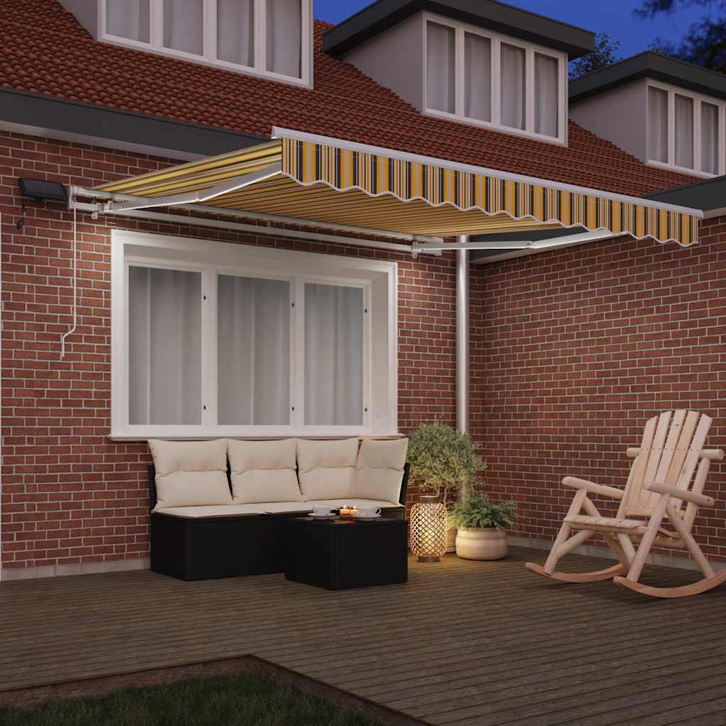 vidaXL Markiza zwijana Wielokolorowe 350 x 250 cm Tkanina i Stal