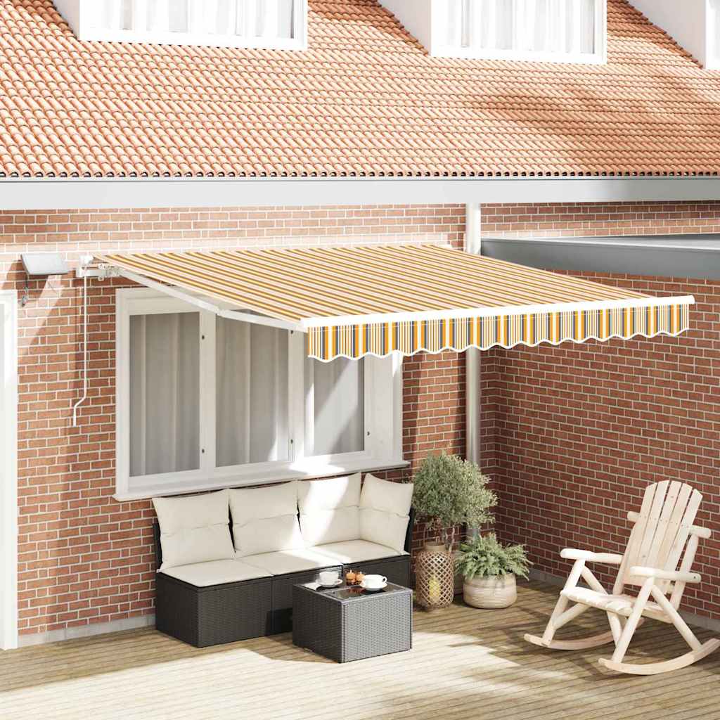 vidaXL Markiza zwijana Wielokolorowe 350 x 250 cm Tkanina i Stal