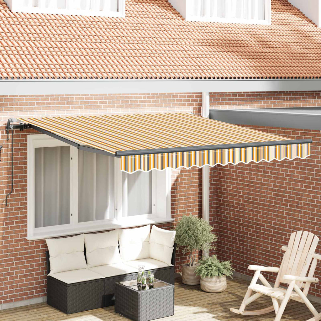 vidaXL Markiza wysuwana Wielokolorowe 350 x 250 cm Tkanina i aluminium