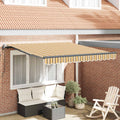 vidaXL Markiza wysuwana Wielokolorowe 350 x 250 cm Tkanina i aluminium