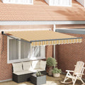 vidaXL Markiza wysuwana Wielokolorowe 350 x 250 cm