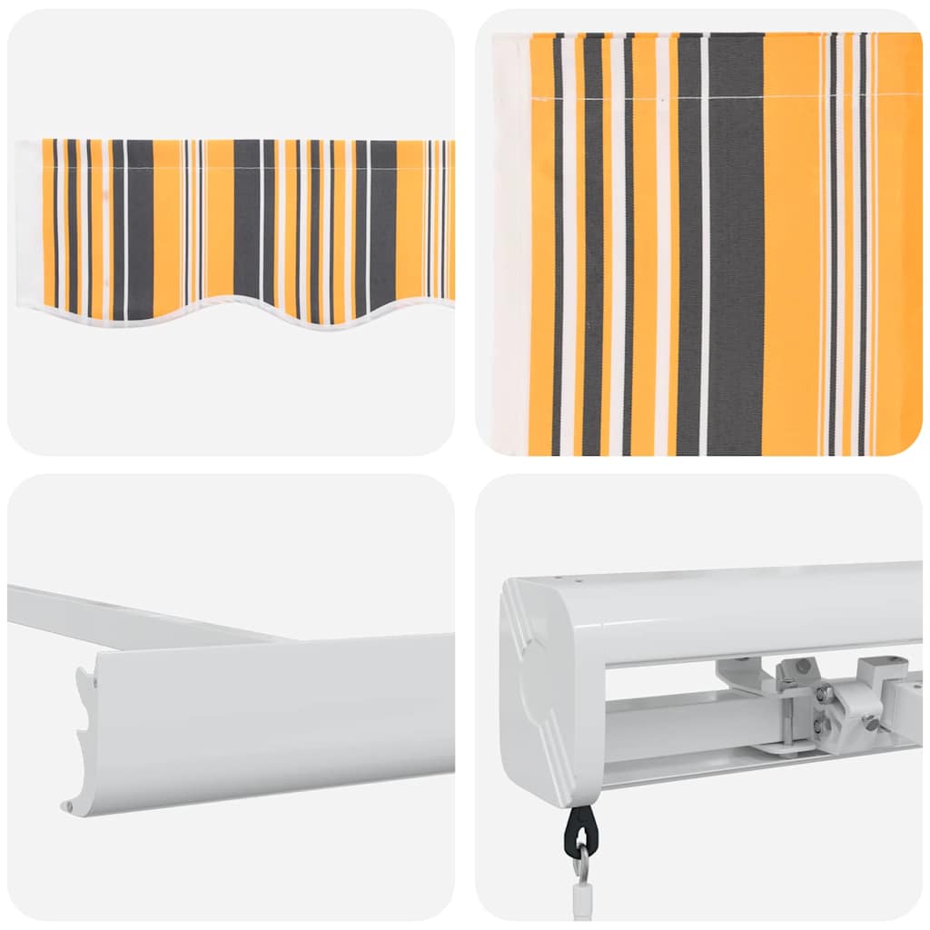 vidaXL Markiza wysuwana Wielokolorowe 350 x 250 cm Canvas i Aluminium