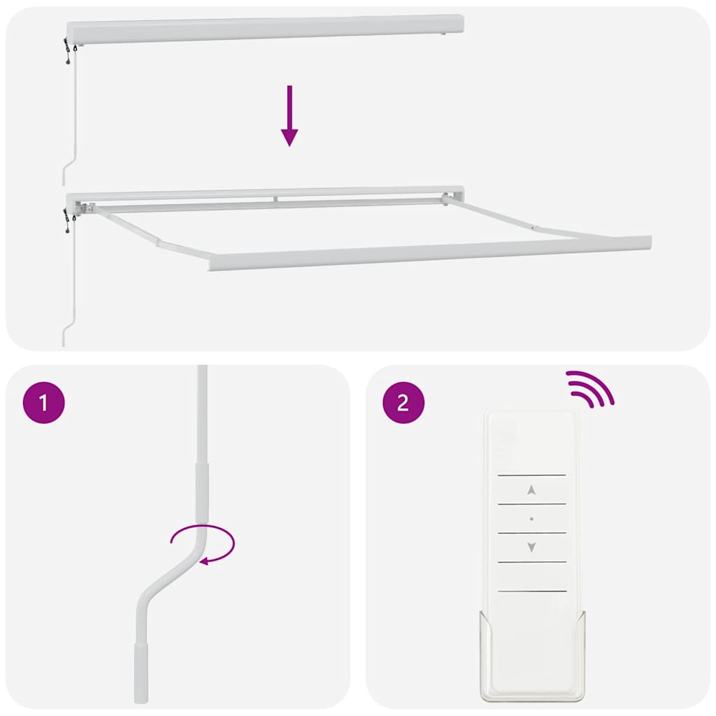 vidaXL Markiza Wielokolorowe 350 x 250 cm Poliester i aluminium