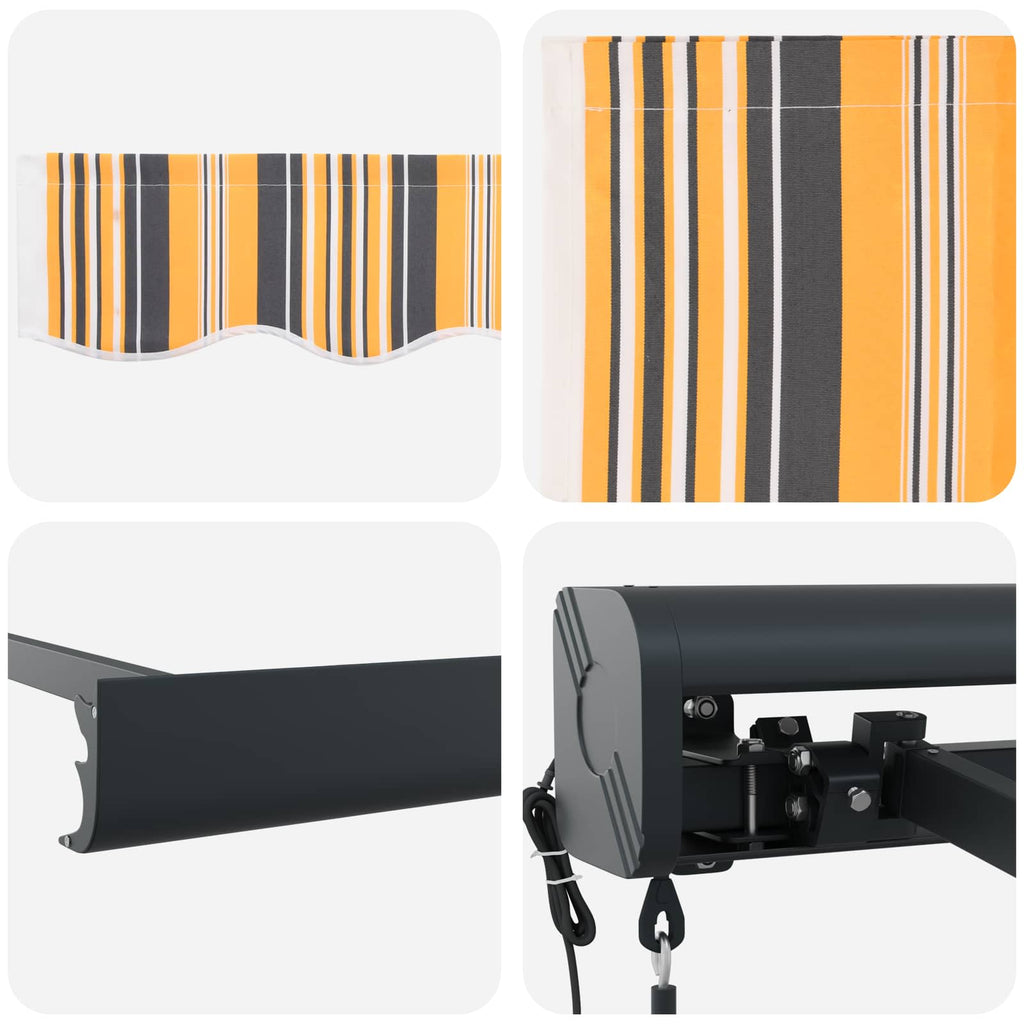 vidaXL Markiza wysuwana Wielokolorowe 350 x 250 x 165 cm
