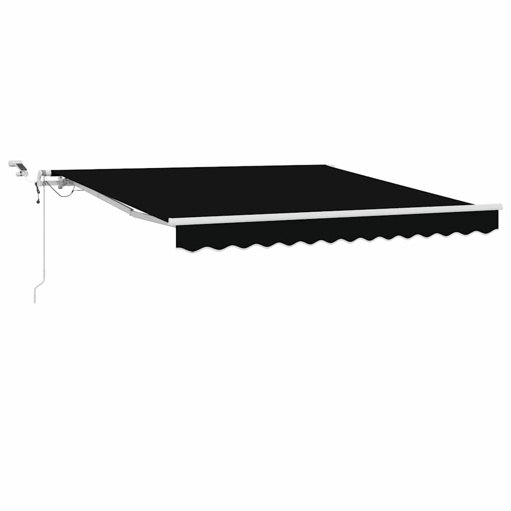 vidaXL Tkanina Zadaszenia Czarny 350 x 250 cm Poliester