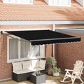 vidaXL Markiza Czarny 350 x 250 cm Poliester i Metal