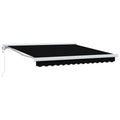 vidaXL Markiza Czarny 350 x 250 cm Poliester i aluminium