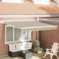 vidaXL Markiza wysuwana Beżowy 350 x 250 cm Poliester i aluminium