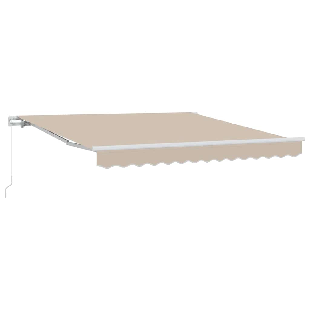 vidaXL Markiza wysuwana Beżowy 350 x 250 cm Poliester i aluminium
