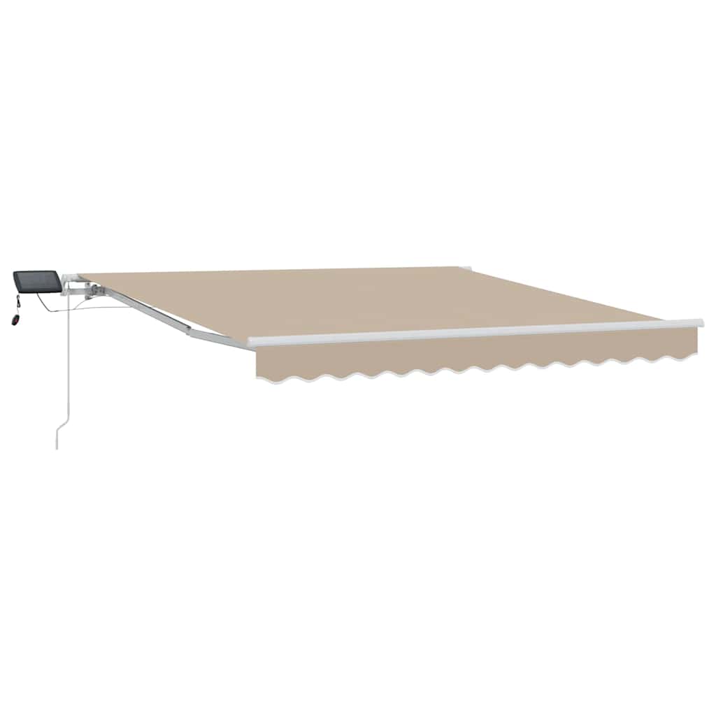 vidaXL Markiza wysuwana Beżowy 350 x 250 cm Tkanina i aluminium