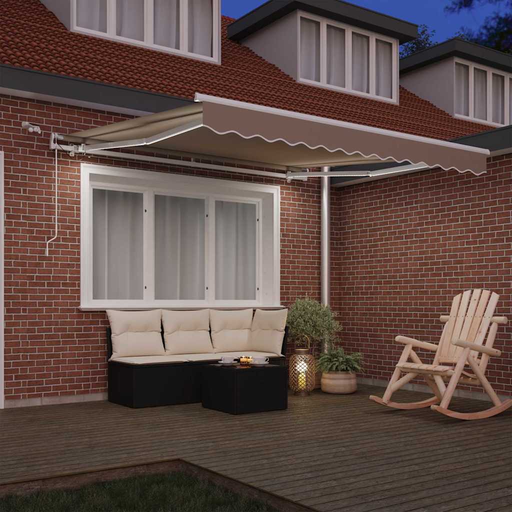 vidaXL Tkanina Zadaszenia Beżowy 350 x 250 cm Poliester