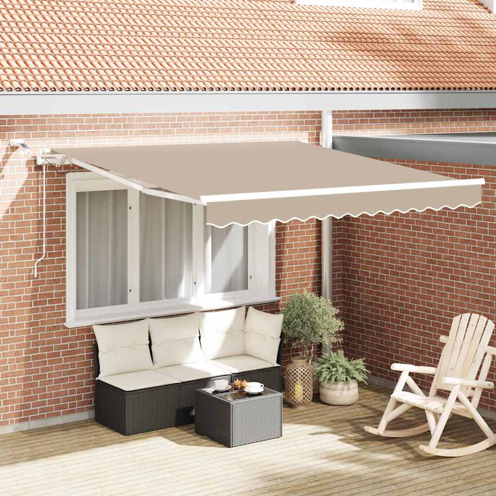 vidaXL Tkanina Zadaszenia Beżowy 350 x 250 cm Poliester