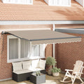 vidaXL Markiza wysuwana Beżowy 350 x 250 cm Tkanina i aluminium