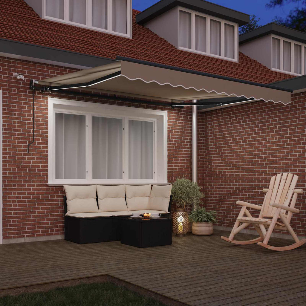 vidaXL Tkanina Zadaszenia Beżowy 350 x 250 cm Poliester