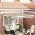 vidaXL Markiza wysuwana Beżowy 350 x 250 cm Poliester i aluminium