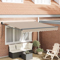 vidaXL Markiza wysuwana Beżowy 350 x 250 cm Poliester i aluminium