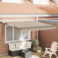 vidaXL Markiza Beżowy 350 x 250 cm Poliester i Metal