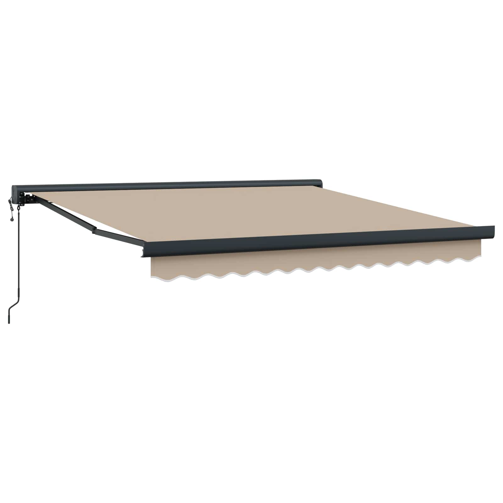vidaXL Markiza Beżowy 350 x 250 cm Poliester i aluminium