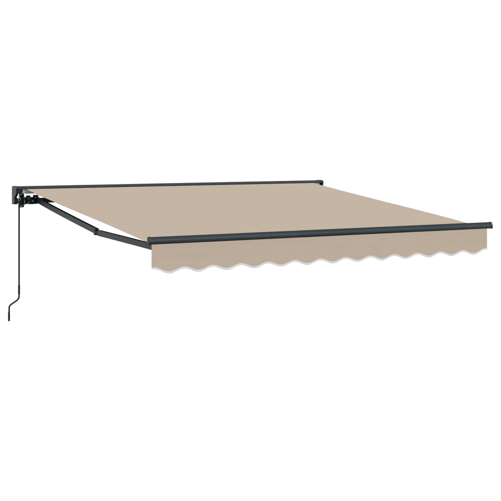 vidaXL Rama markizy Beżowy 350 x 250 cm Poliester z powłoką PU