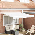 vidaXL Markiza zwijana Biały 350 x 250 cm Poliester i aluminium