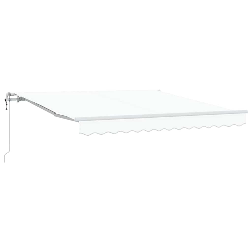 vidaXL Markiza wysuwana Biały 350 x 250 cm Tkanina i aluminium