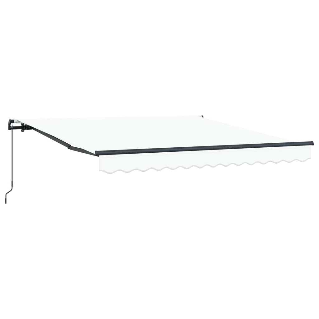 vidaXL Markiza wysuwana Biały 350 x 250 cm Poliester i aluminium