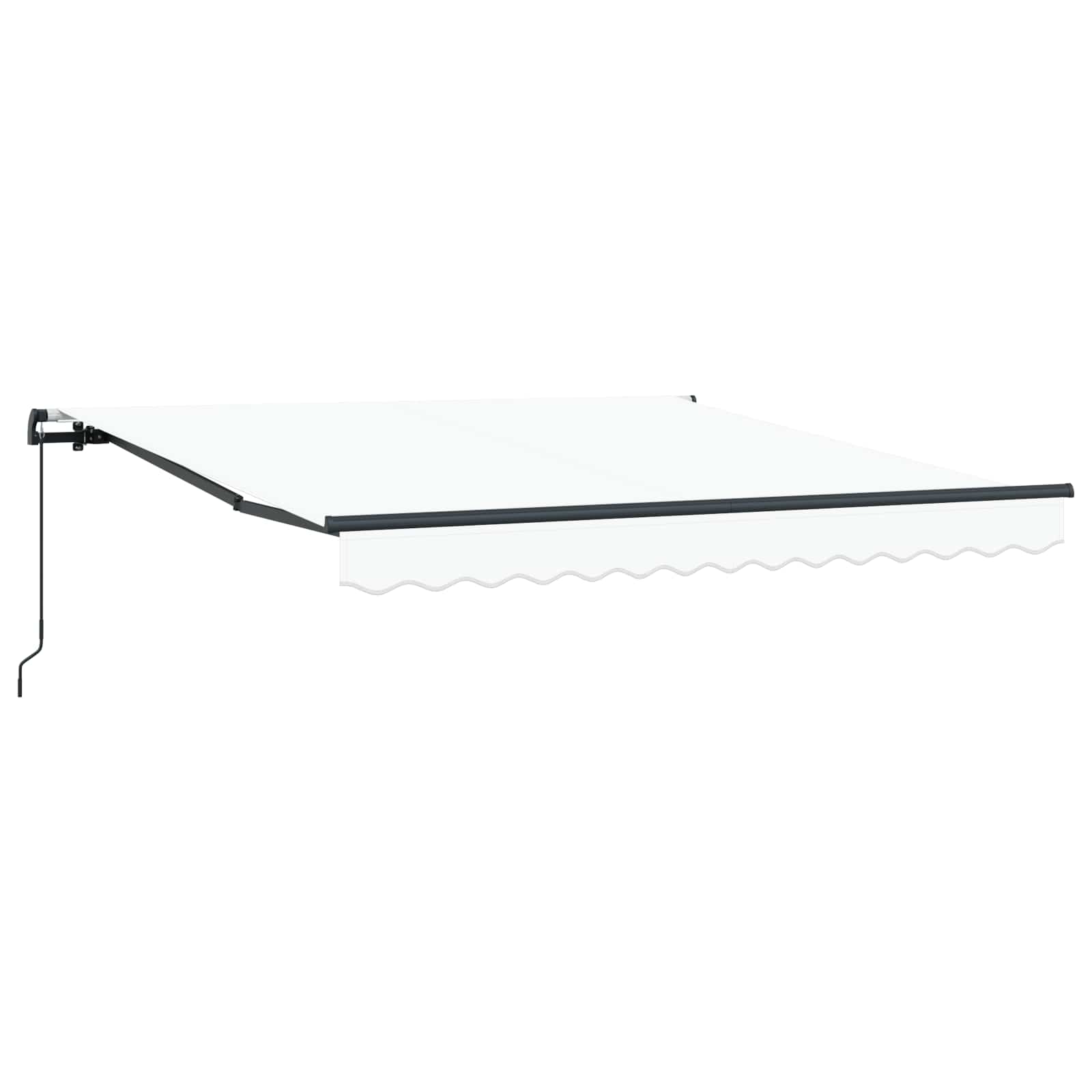 vidaXL Markiza wysuwana Biały 350 x 250 cm Poliester i aluminium