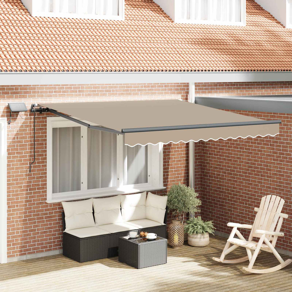 vidaXL Markiza wysuwana Biały 350 x 250 cm Tkanina i aluminium