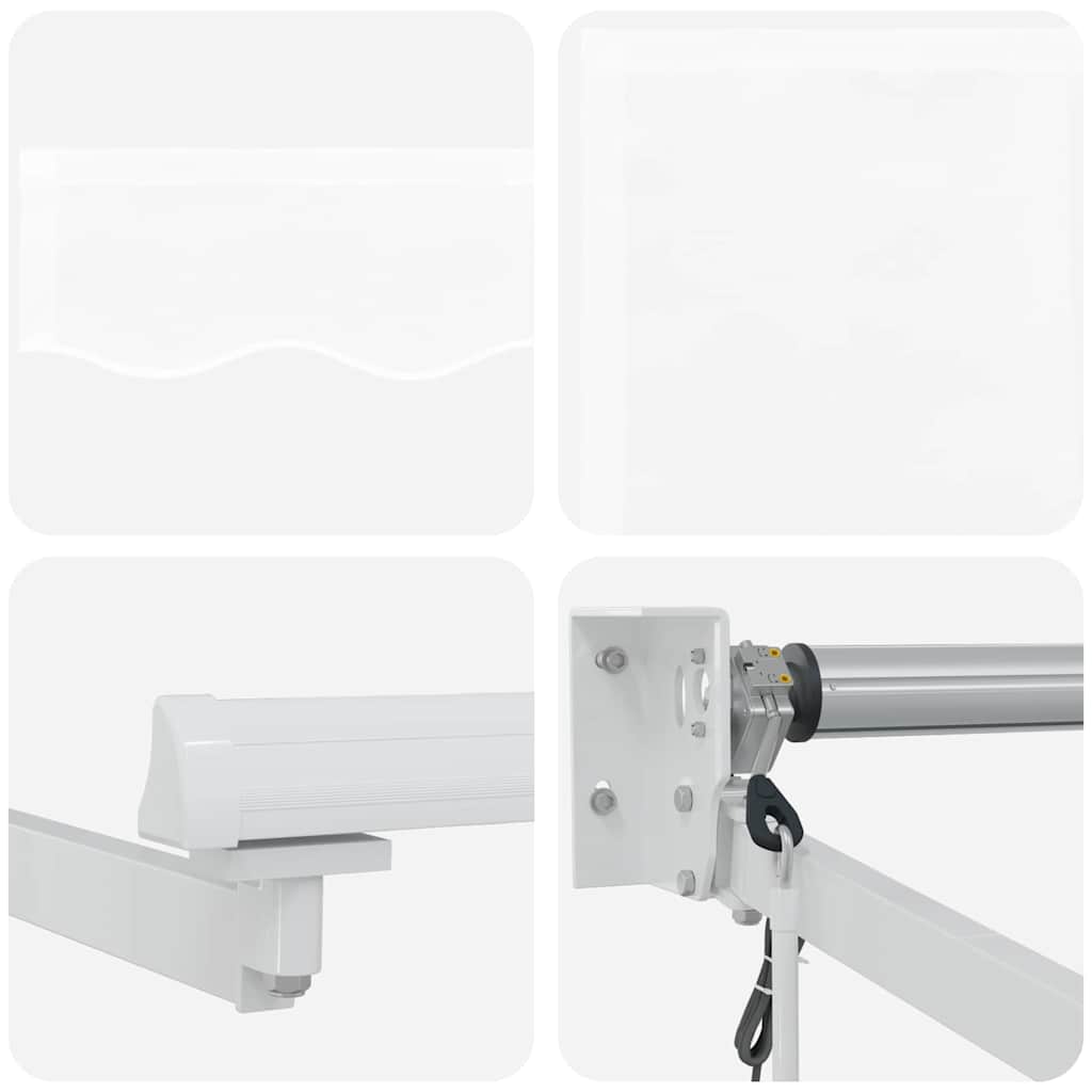 vidaXL Markiza zwijana Biały 350 x 250 cm Poliester i aluminium