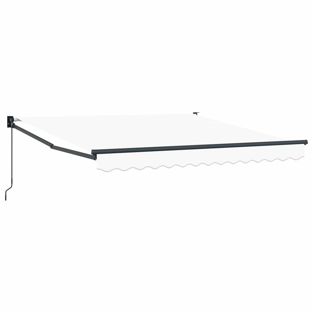 vidaXL Markiza wysuwana Biały 350 x 250 cm 100% Poliester i Aluminium